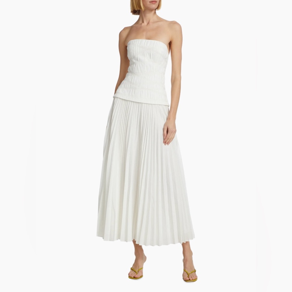 Acler White Strapless Dress